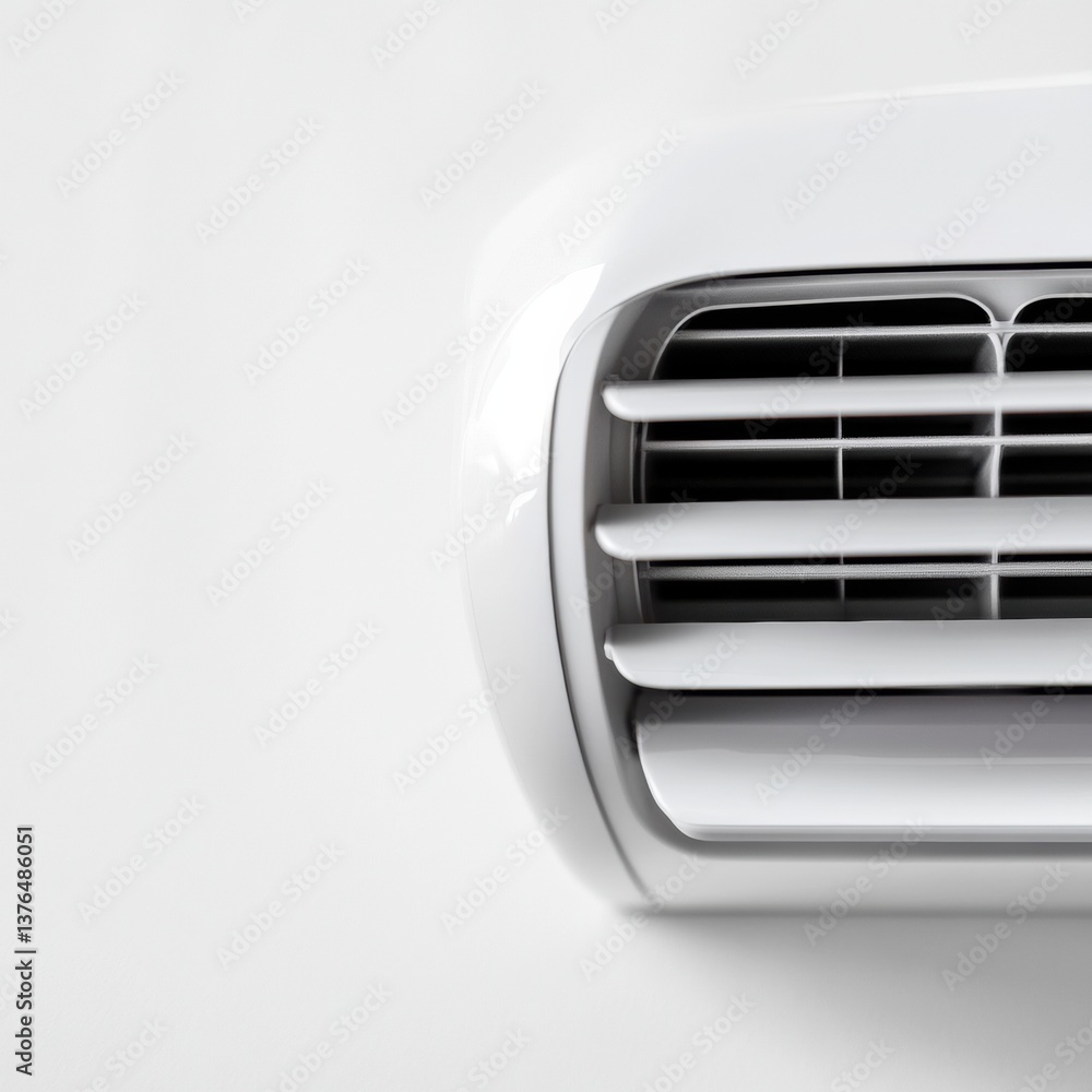 Poster minimalist climate control sleek split-system air conditioner showcasing smart home tech innovation 