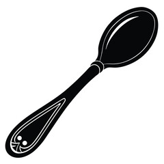 Tactical Camouflage Spoon Vector Illustration – Rugged Stainless Steel Design with Non-Slip Grip Handle, Perfect for Outdoor, Military, and Survival Gear