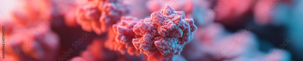 Aufkleber dystopian climate science high-resolution viral pathogen visualization - emerging respiratory diseas