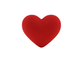 Obraz premium Red heart on white background