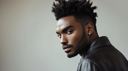 Obraz premium Curly and Textured Quiff for African-American man