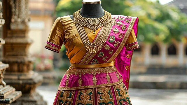 grand traditional south indian pattu pavada video