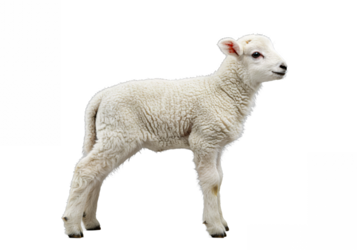 Sheep isolated on white background