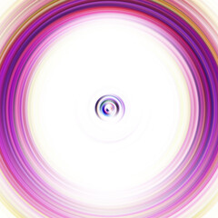 Colorful radial motion effect. Abstract rounded background. Color curves and sphere.
