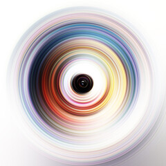 Colorful radial motion effect. Abstract rounded background.