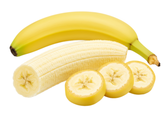 Banana on white background