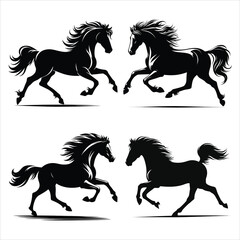 Wildlife Horse Vector Collection | Minimalist Design