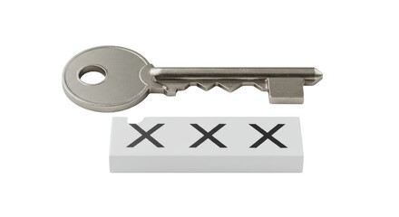Isolated Key with XXX Symbol