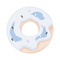 donut cartoon vector illustration