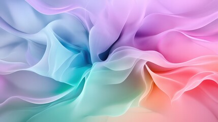 Obraz premium Abstract fabric waves tranquil elegance in soft colors and digital art