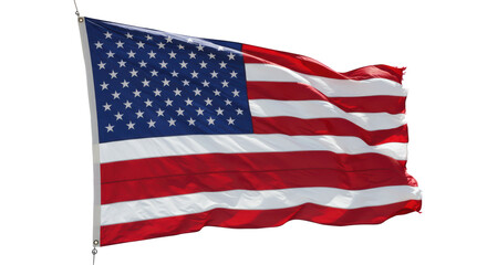 Obraz premium Isolated Waving American Flag