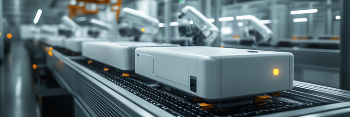 Robot arms efficiently assemble lithium-ion batteries for EVs