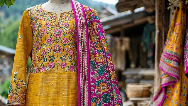 punjabi phulkari salwar kameez video indian attire