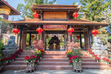 Vibrant and Colorful Temple, Signifying Peace and Bliss , Da Lat, Vietnam