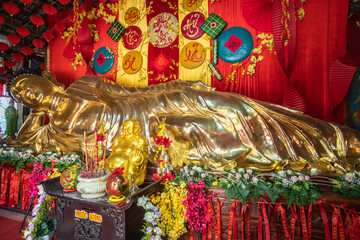 Fototapeta premium Vibrant and Colorful Temple, Signifying Peace and Bliss , Da Lat, Vietnam