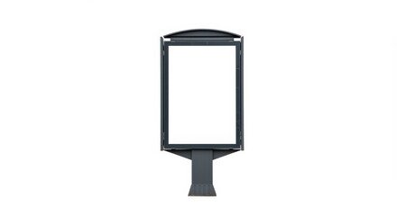 Fototapeta premium Blank Billboard Sign Isolated on White - Modern advertising, urban signage, empty space, promotional display, marketing message