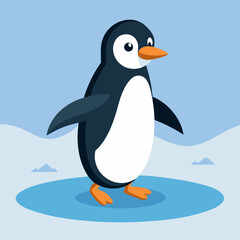 penguin on ice