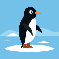 penguin on ice