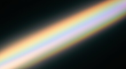 Fototapeta premium Ethereal Rainbow Light Leak Overlay - Dreamlike rainbow light streak, perfect for editing. Symbolizes hope, magic, wonder, transformation, and serenity