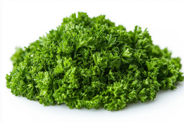 Detailed macro shot of parsley powder focusing on its natural details and colors.