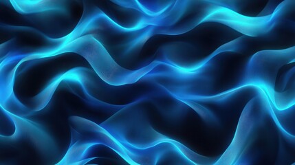 Obraz premium Dynamic blue waves abstract art digital design fluid motion close-up visual harmony