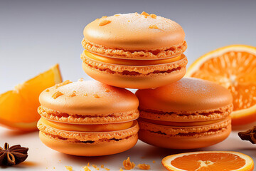 Citrus Dream: Orange Macarons with Fresh Fruit Accents