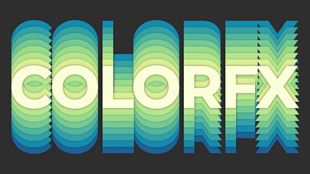 Text with Multicolored Shadow