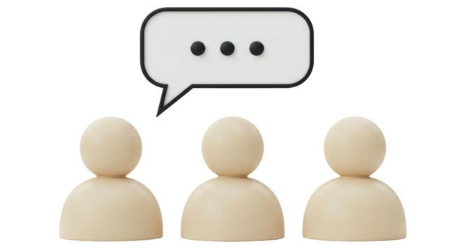 Isolated Teamwork Concept with Speech Bubble