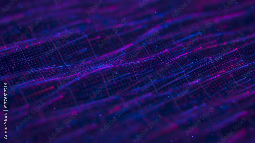 Poster big data light speed flow. abstract digital data stream of quantum computing. cyberspace of qubit tr