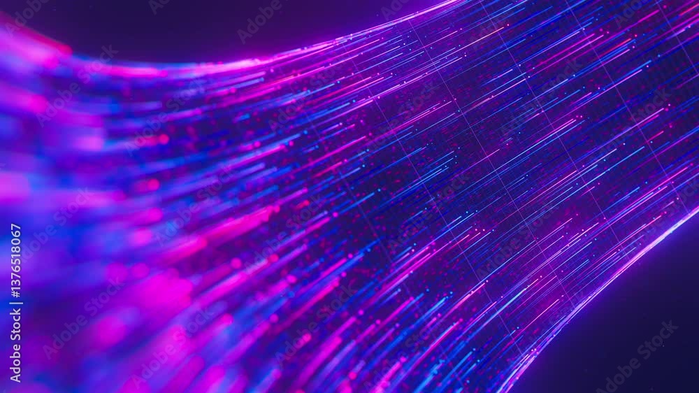 Poster ascending bigdata light speed flow. abstract digital data stream of quantum computing. cyberspace of