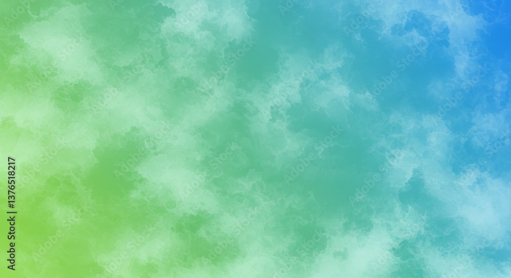 Poster serene sky gradient - abstract of a calming sky gradient, transitioning from green to blue, perfect 