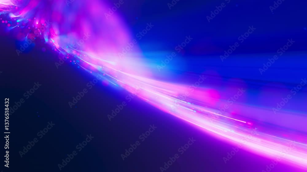 Poster extreme closeup of big data light speed flow. abstract digital data stream of quantum computing. cyb
