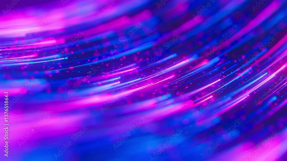 Poster extreme closeup of big data light speed flow. abstract digital data stream of quantum computing. cyb