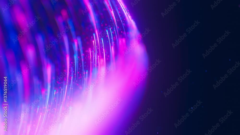Poster extreme closeup of big data light speed flow. abstract digital data stream of quantum computing. cyb