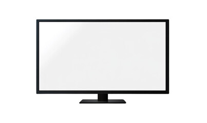 Realistic TV screen PNG. Modern stylish LED LCD panel. Large computer monitor display mockup. Blank TV template. Vector illustration of a plasma TV monitor on a transparent background.