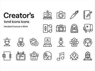 set of food icons, vector icon set.