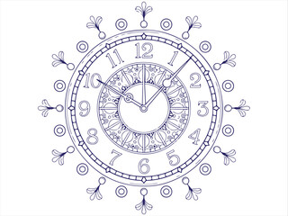 A cute watch art, A cute wall clock art.