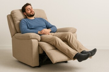 A one seater sofa recliner