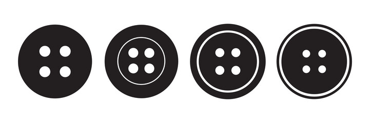 Button Solid icon. Sewing button silhouette. Vector illustration eps 10