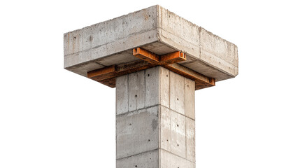Fototapeta premium Concrete Pillar Structure with Steel Reinforcement and Industrial Design