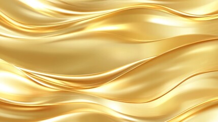 Obraz premium Wavy Gold Metallic Fabric Texture Background Perfect for Luxury Designs