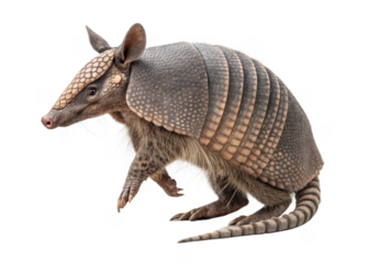  Armadillo isolated on a transparent background.