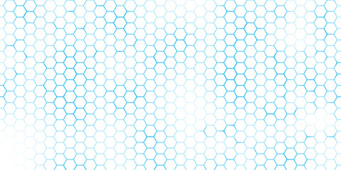 Abstract Hexagon white background , blue light and shadow. Abstract background design with white hexagon and blue light. Abstract. Hexagon. Vector.	