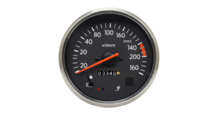 Isolated Car Speedometer