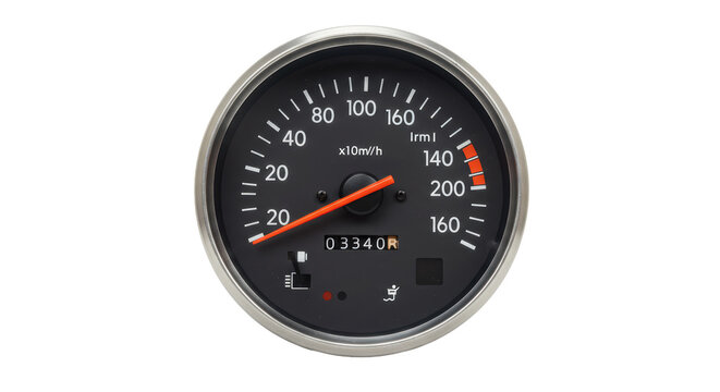 Isolated Car Speedometer