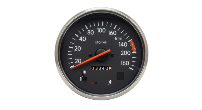 Isolated Car Speedometer