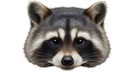 Isolated Raccoon Face