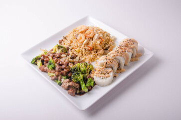 chinese rice with shrimp oriental food