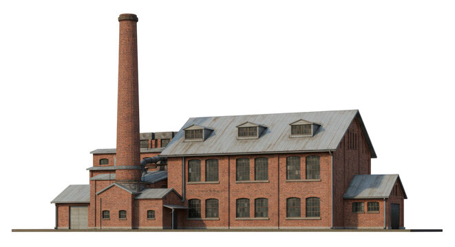 Isolated Old Factory Building