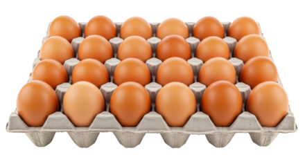 Isolated Tray of Eggs